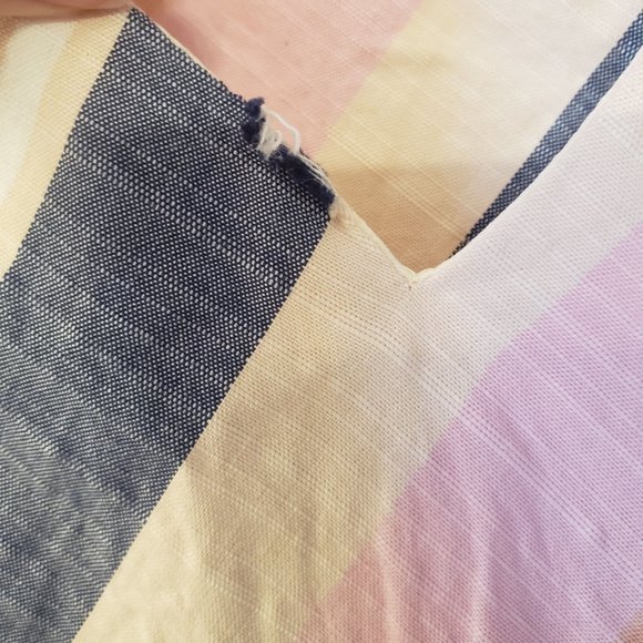 Lane Bryant, Striped V-Neck Linen Swing Dress, Sz 22/24 - Picture 5 of 6